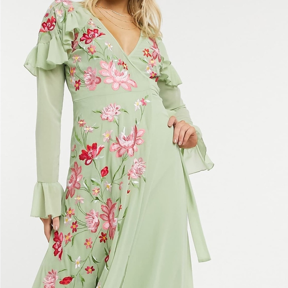 ASOS Sage Maxi Dress with Embroidery